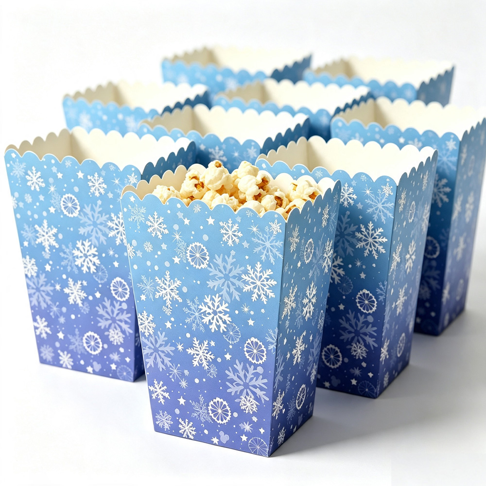Event Party Box - 10-50 stuks Sneeuwvlok Popcorn Dozen Papieren