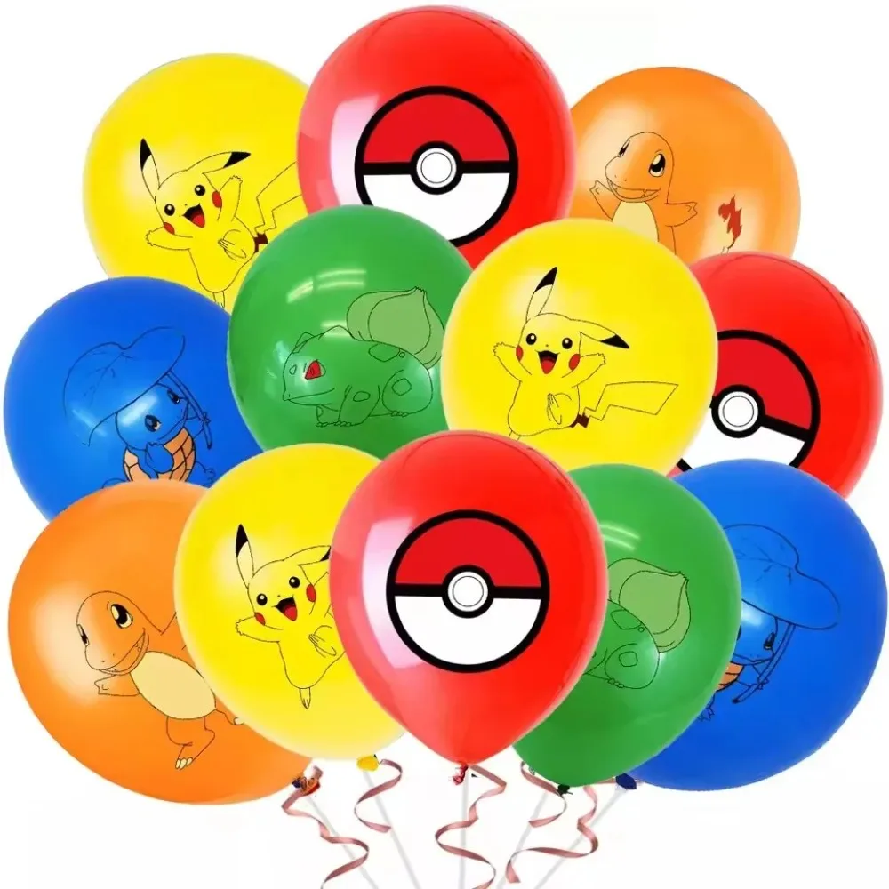 Event Party - 10 stuks Pokémon-bedrukte latexballonnen, schattige cartoonmotieven,