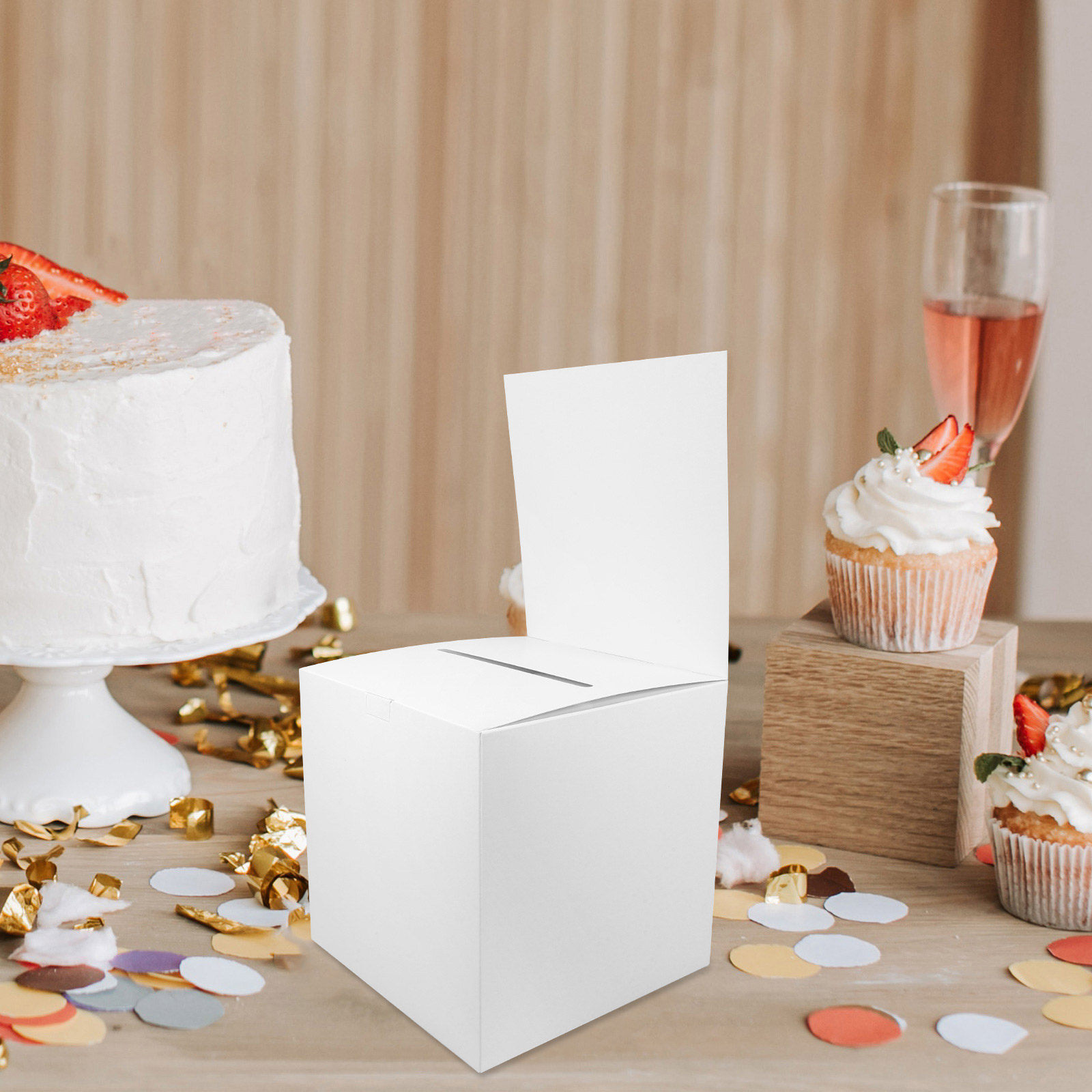 Event Party Box - 4 stuks papieren doosjes voor loterijen,