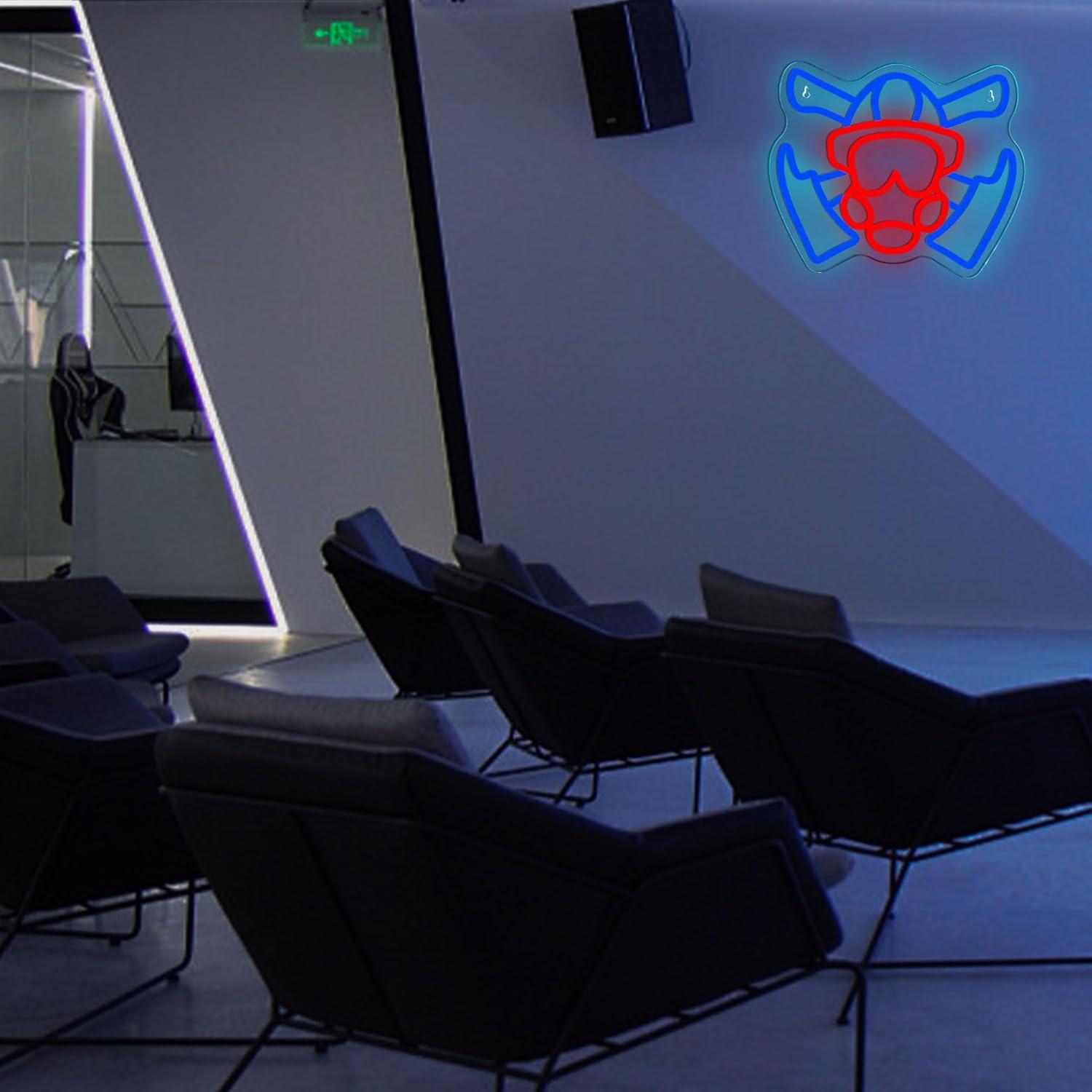 Brandweerman gasmasker neonrec - Neon Sign Party recensie en prijs