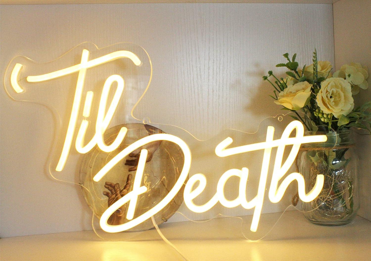 Til Death Neonreclames, dimbar - Neon Sign Party recensie en prijs