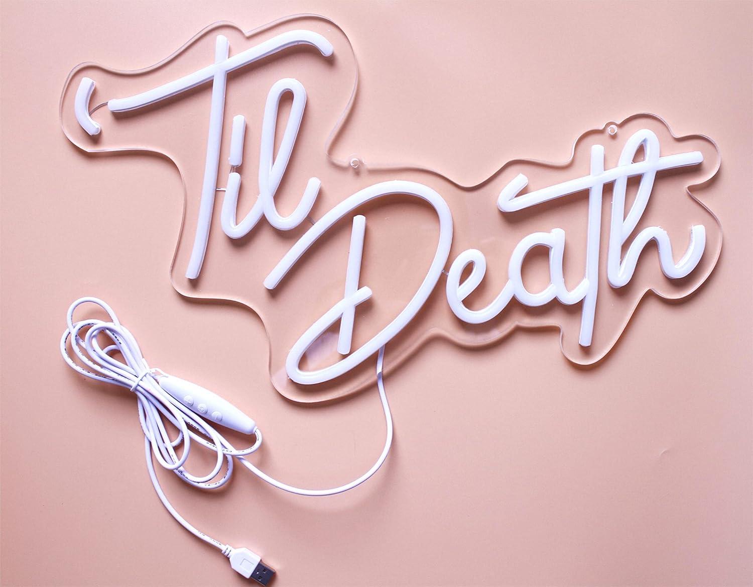 Til Death Neonreclames, dimbar - Neon Sign Party recensie en prijs