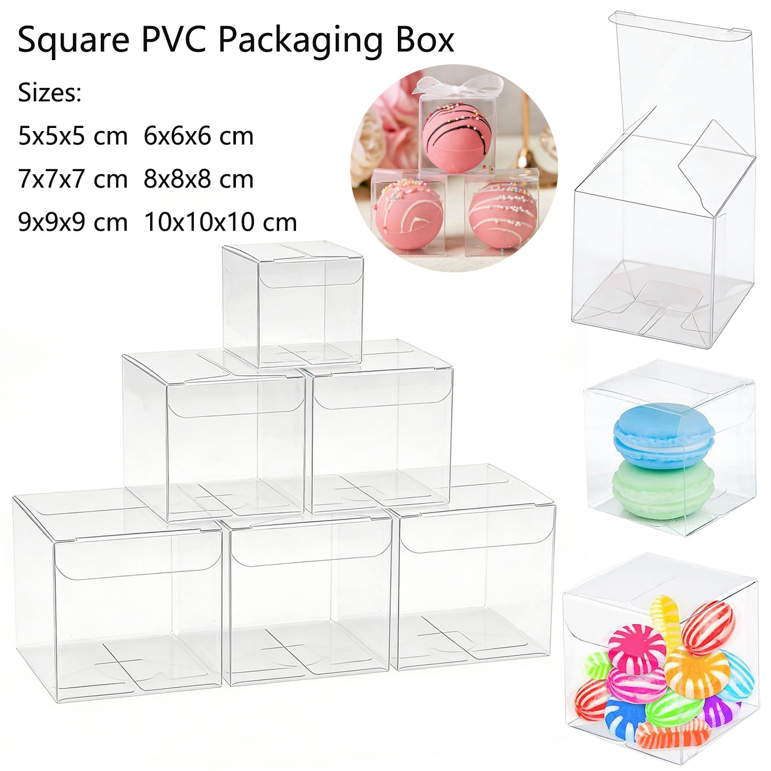 10-50 stuks vierkante, transpa - Event Party Box recensie en prijs